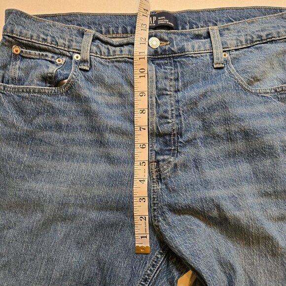 Gap Jeans Womens 34 18L Cheeky Straight High Rise Blue Button Fly Demin Plus 5 P - Picture 7 of 8